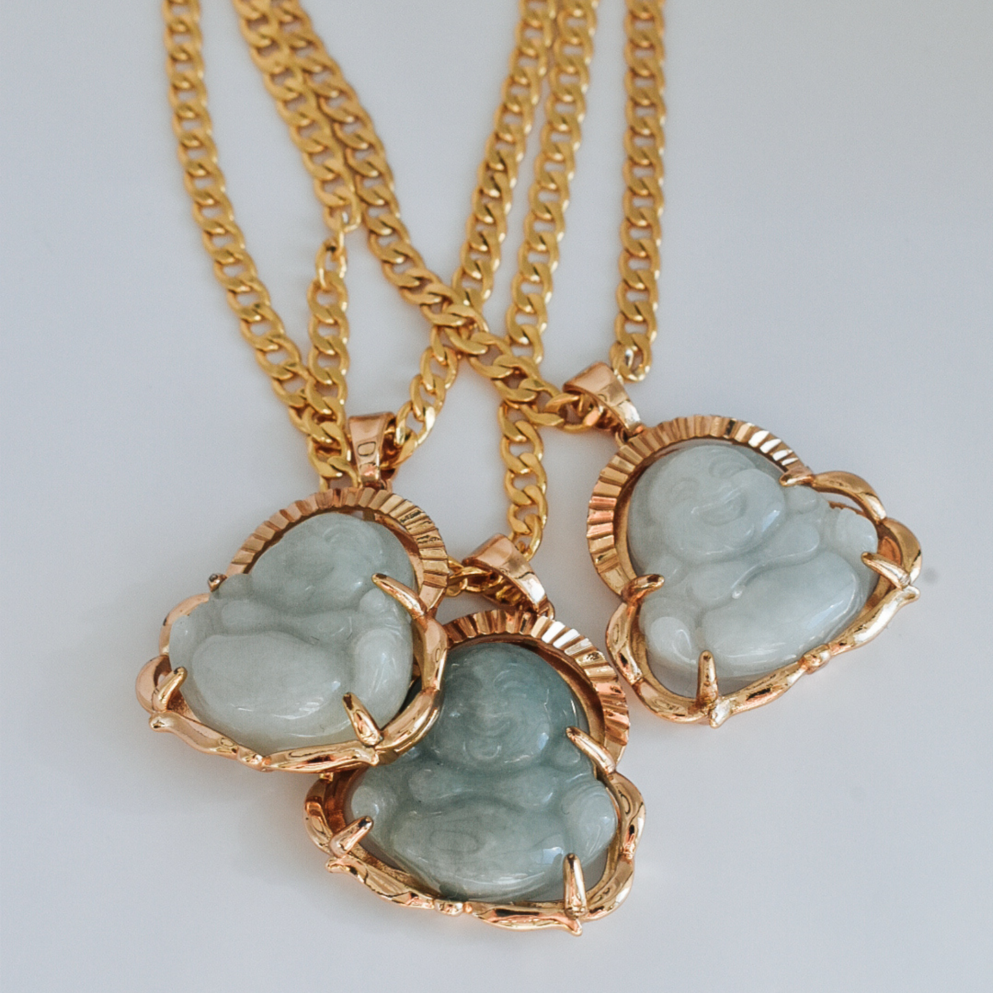 Natural Jade Buddha charms