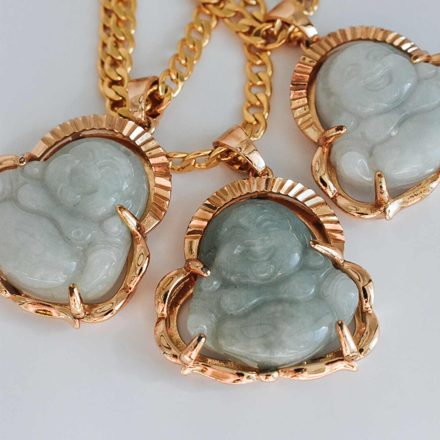 Natural Jade Buddha charms