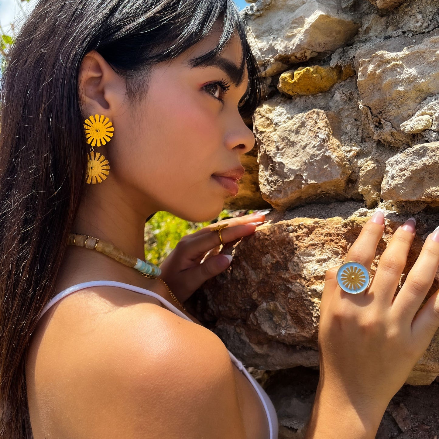 Soleil long earrings