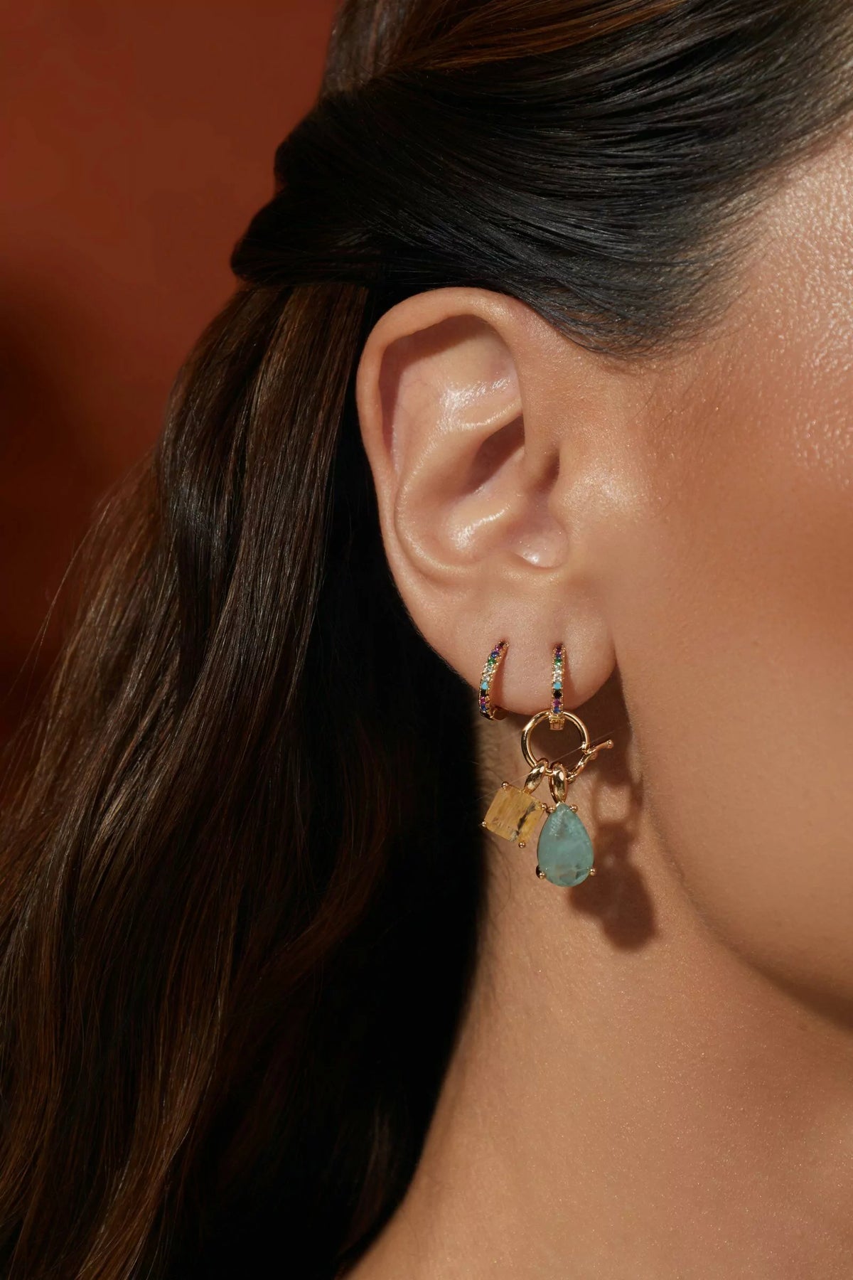 Labradorite earrings