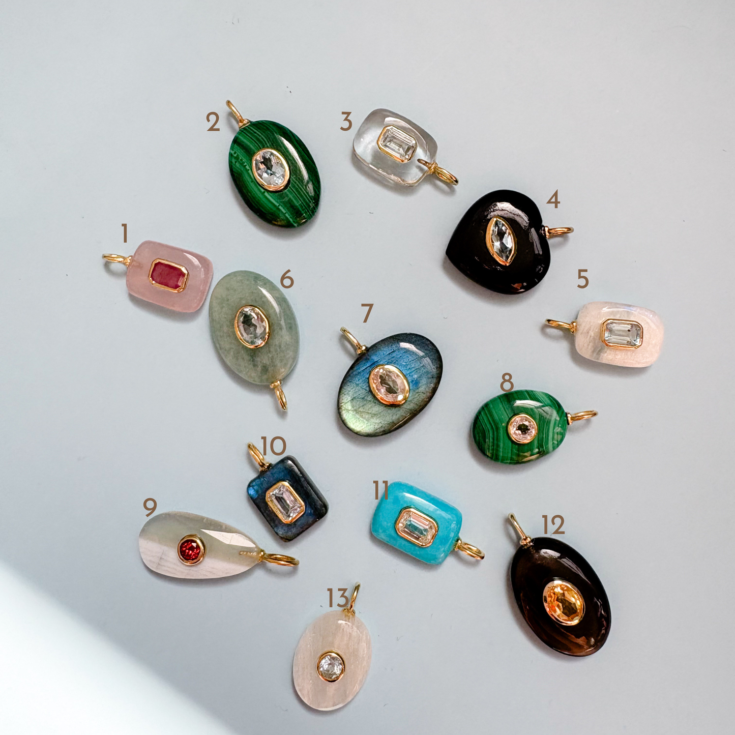 Natural Gemstones Pendant.