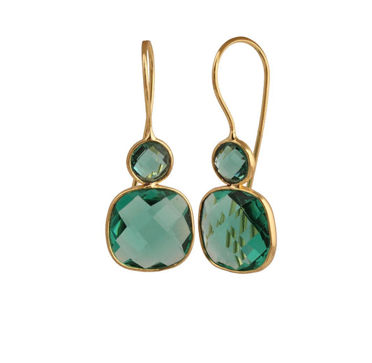 Gemstones dangle earrings