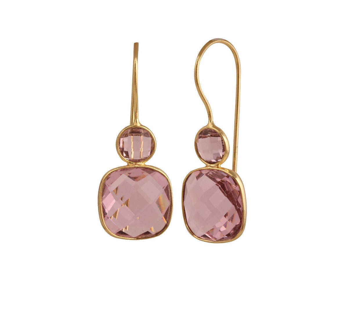 Gemstones dangle earrings