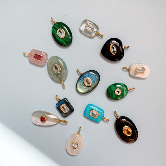 Natural Gemstones Pendant.