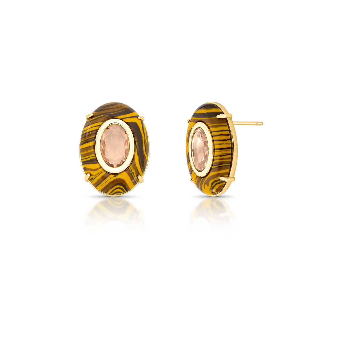 Lithos Tiger eye  earrings