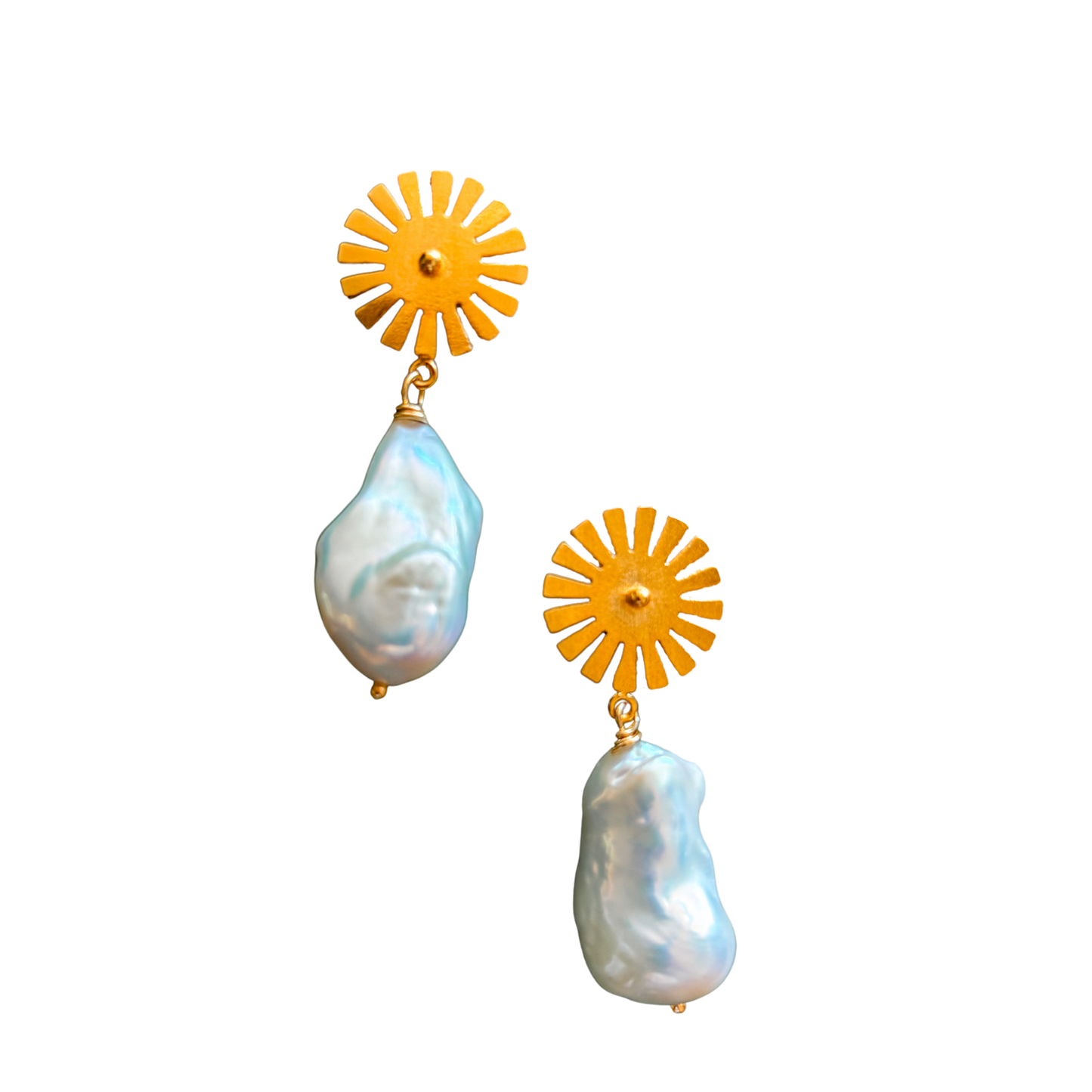 Soleil pearl earrings