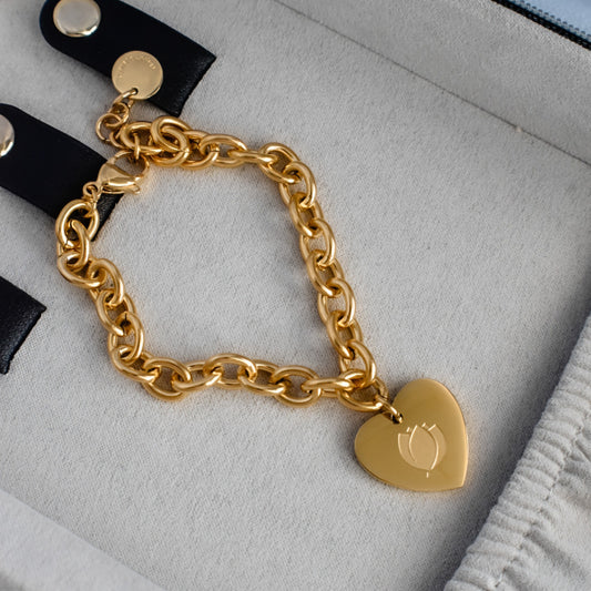 Heart and Tulip Signature bracelets